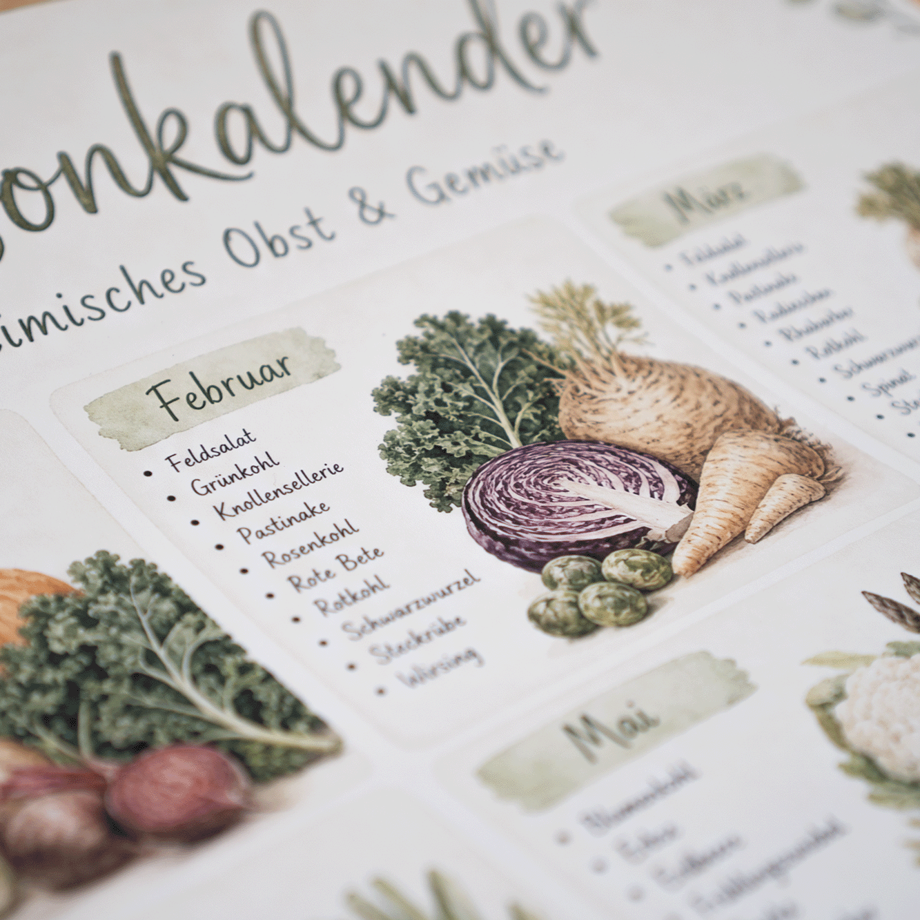 Saisonkalender (DIN A3)